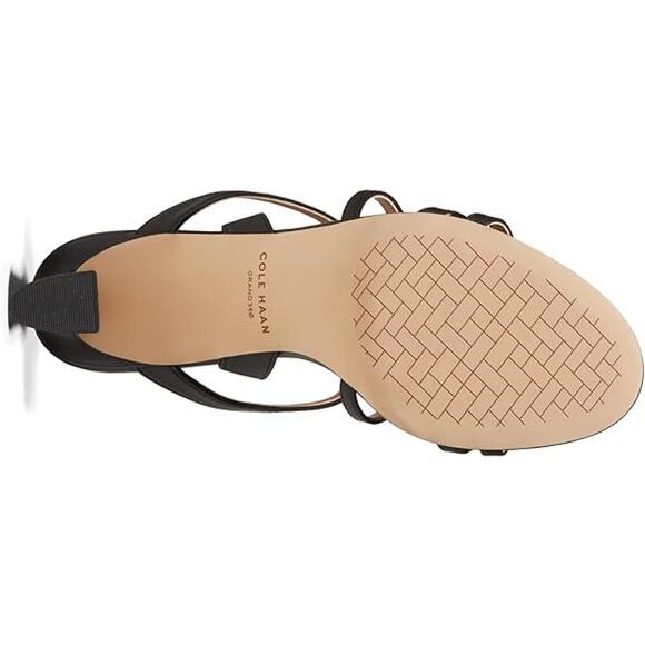 NWT Cole Haan Women's Addie Strappy Sandals Heeled, Black Leather-Size 9.5 - Picture 6 of 6